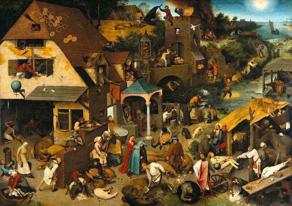 Pieter Bruegel: Przysłowia niderlandzkie, znany także jako Świat do góry nogami