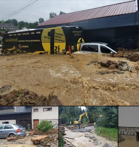 Powodzie na Podhalu Fot. Facebook_Małopolska Alarmowo