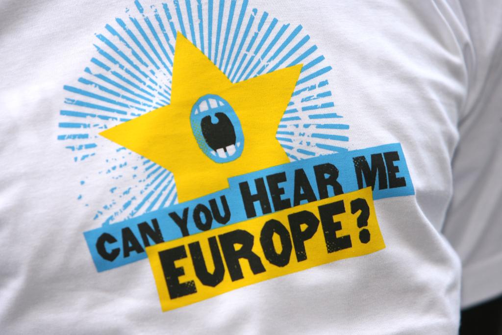 Slogan of the campaign Europe can you hear me