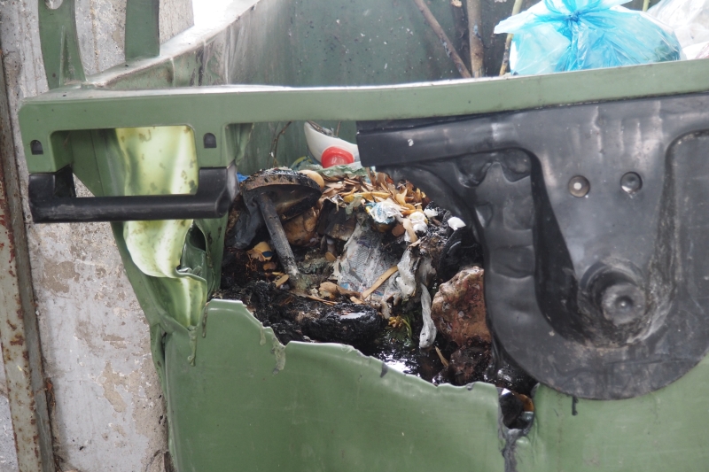 Pożar kontenera na śmieci przy ul. Żółkiewskiego