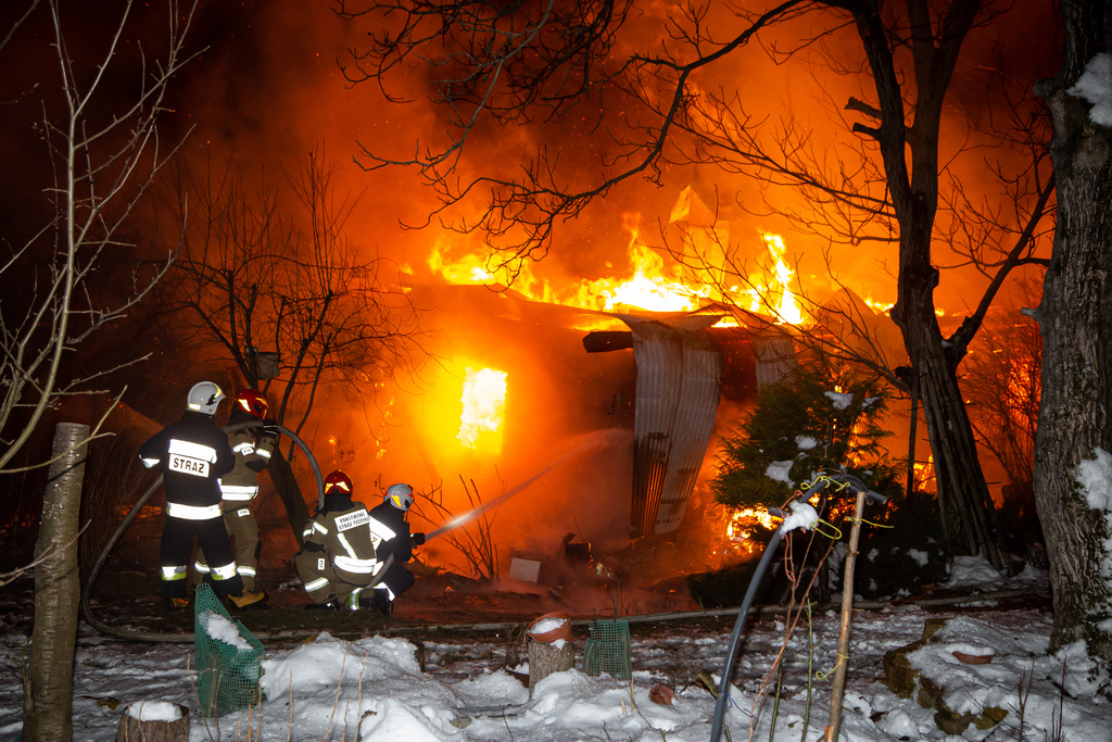 Pożar w Siedliskach. Fot. Bobowa24
