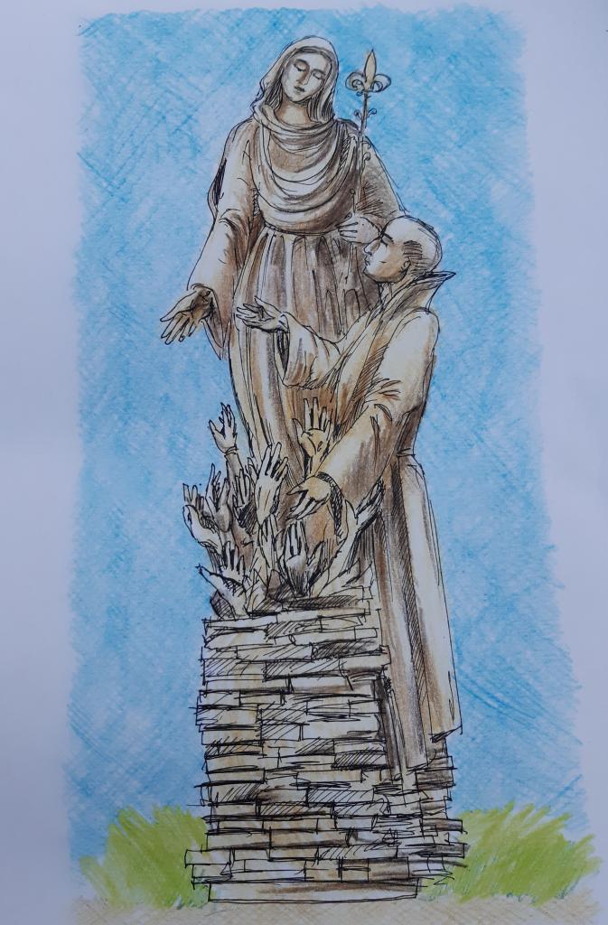 Projekt figur do kapliczki św Papczyńskiego w Podegrodziu. Fot. Sądeczanin