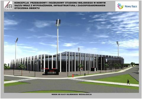 Nowy projekt stadionu Sandecji