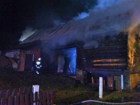 Pożar stodoły w Kiczni