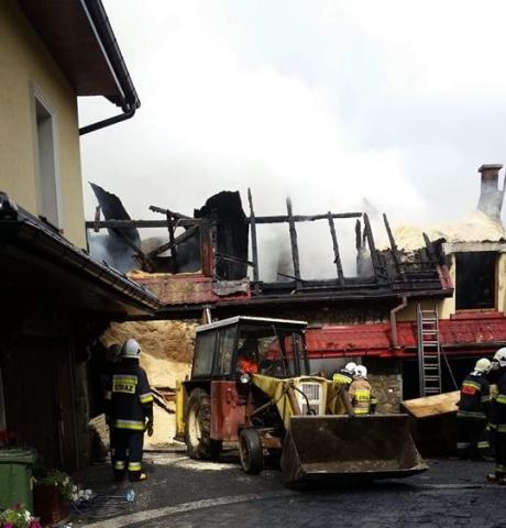 Pożar stolarni w Jurkowie ugaszony