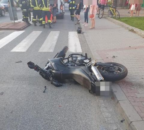 I znowu w wypadku ranny motocyklista, fot. Fb/OSP Barcice
