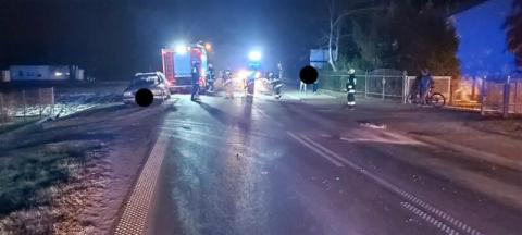 Wypadek w Podegrodziu. Motocyklista zderzył się z samochodem
