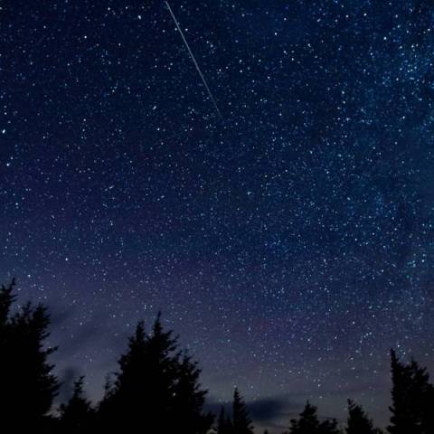 Perseidy. Deszcz meteorów, noc spadających gwiazd. Fot. NASA