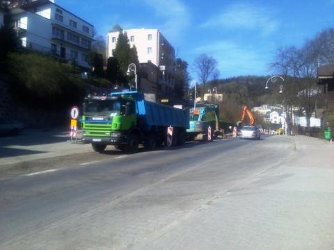 remont ulic w Krynicy trwa