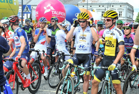 kraksa kolarzy Tour de Pologne w Limanowej