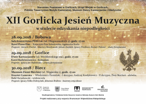 Koncerty na 100-lecie niepodległości – XII Gorlicka Jesień Muzyczna