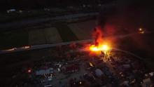 Pożar na osiedlu romskim w Maszkowicach. Znów płonęły śmieci [ZDJĘCIA]