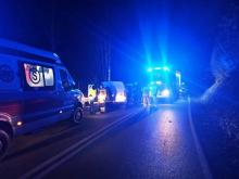 Nocny wypadek w Andrzejówce. Ranna kobieta trafiła do szpitala [ZDJĘCIA]